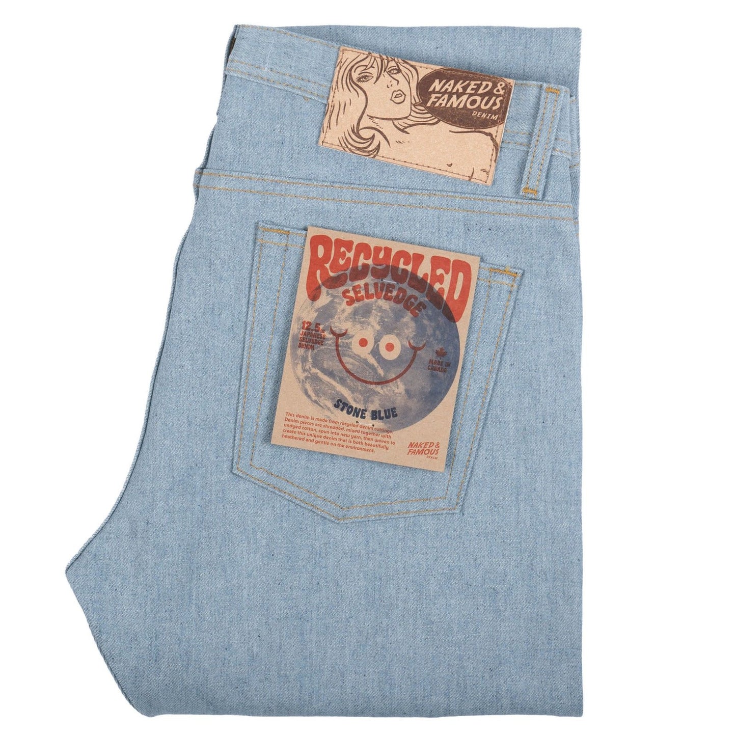 Weird Guy - Recycled Selvedge Stone Blue