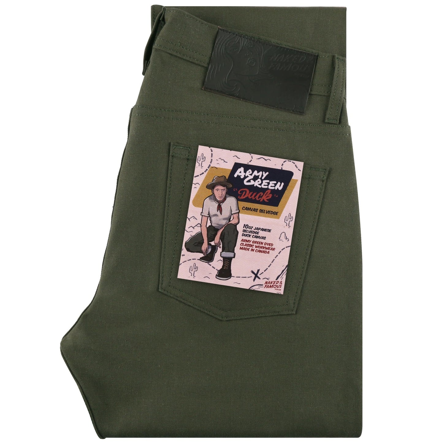 Weird Guy Army Green Duck Selvedge