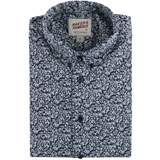 S/S Easy Shirt Indigo Floral