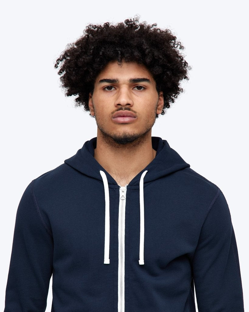 Rowing Lightweight Zip Hoodie - Navy