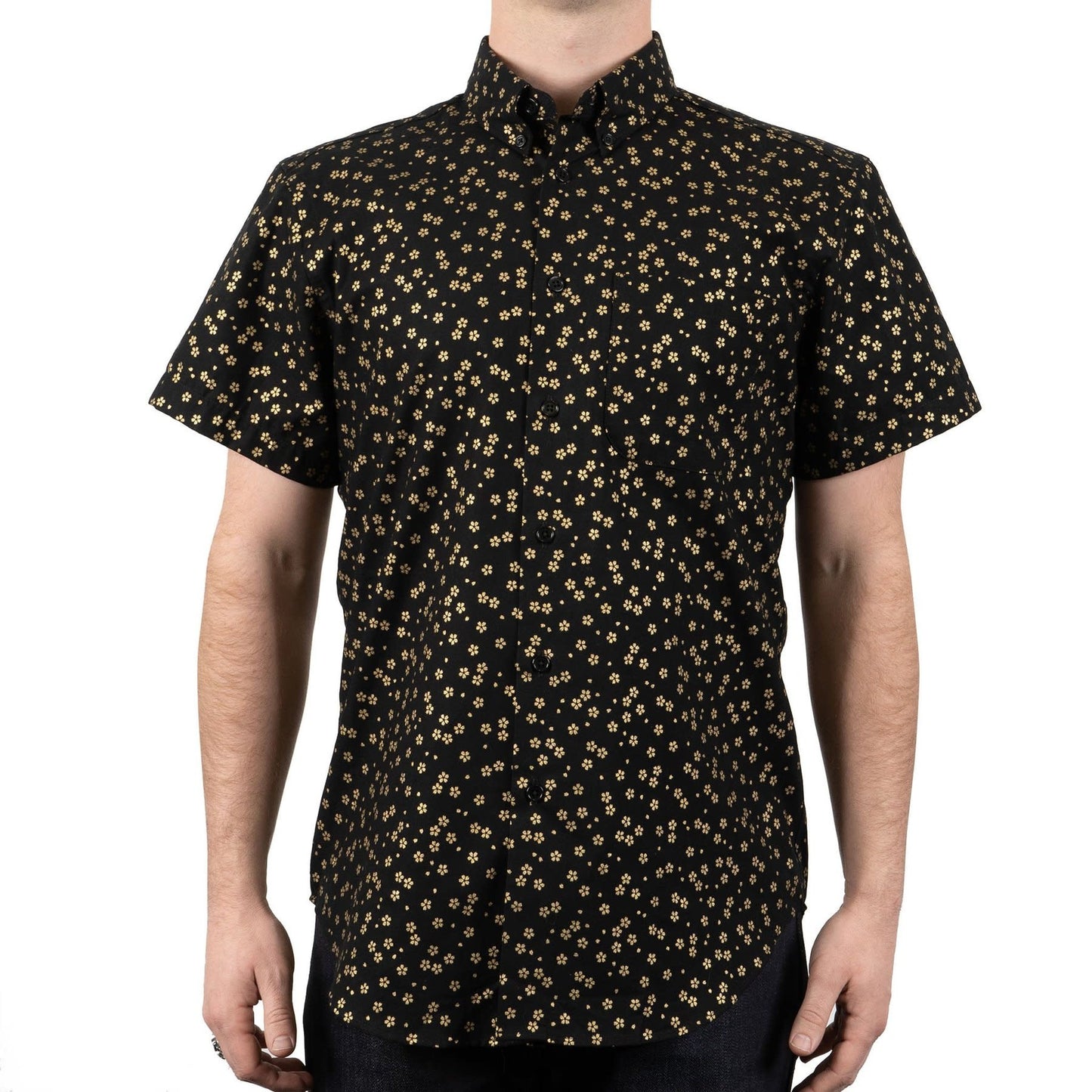 S/S Easy Shirt Golden Flowers