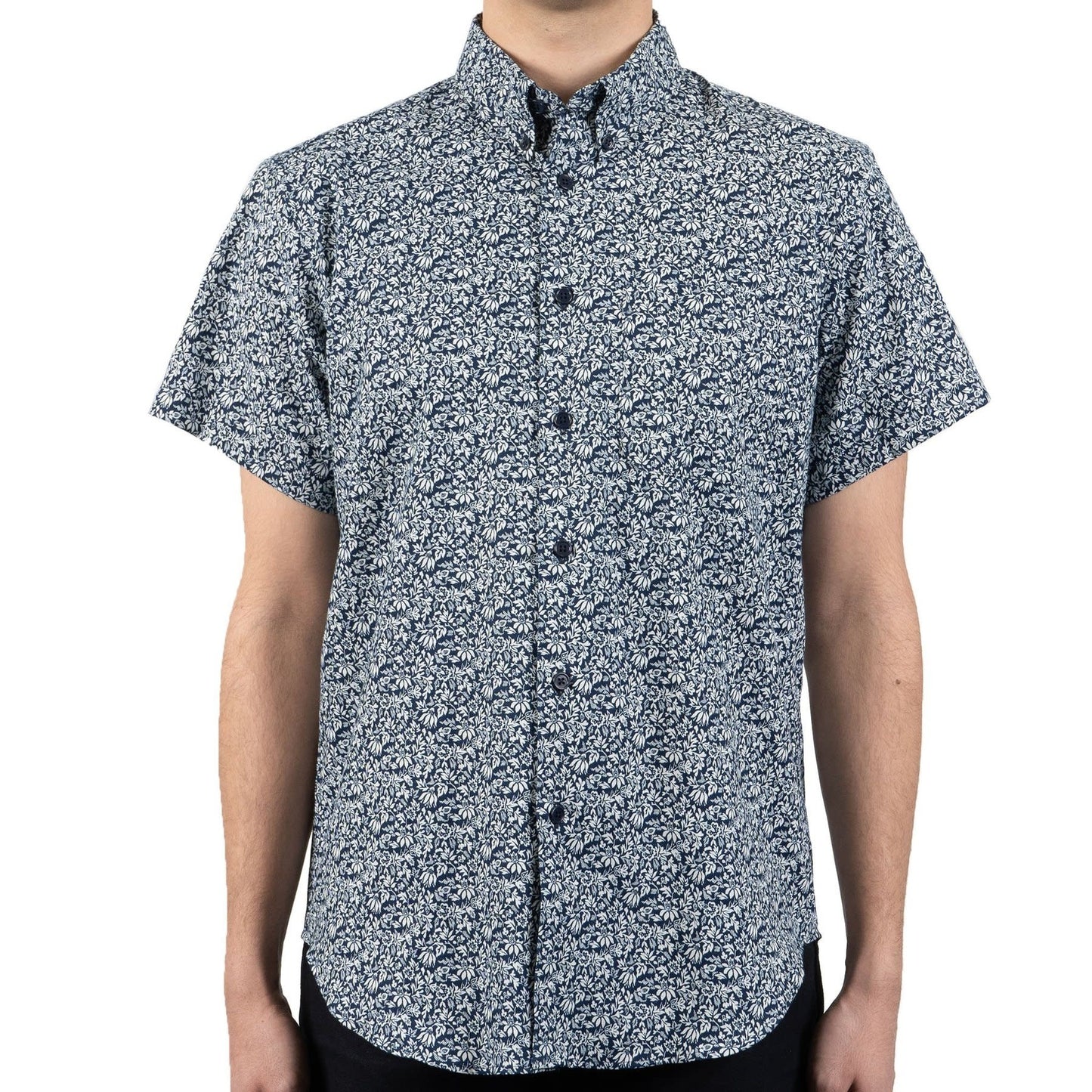 S/S Easy Shirt Indigo Floral