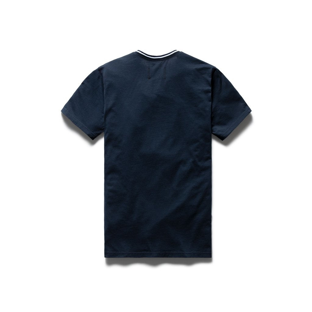 Rowing Flat Knit T-Shirt - Navy