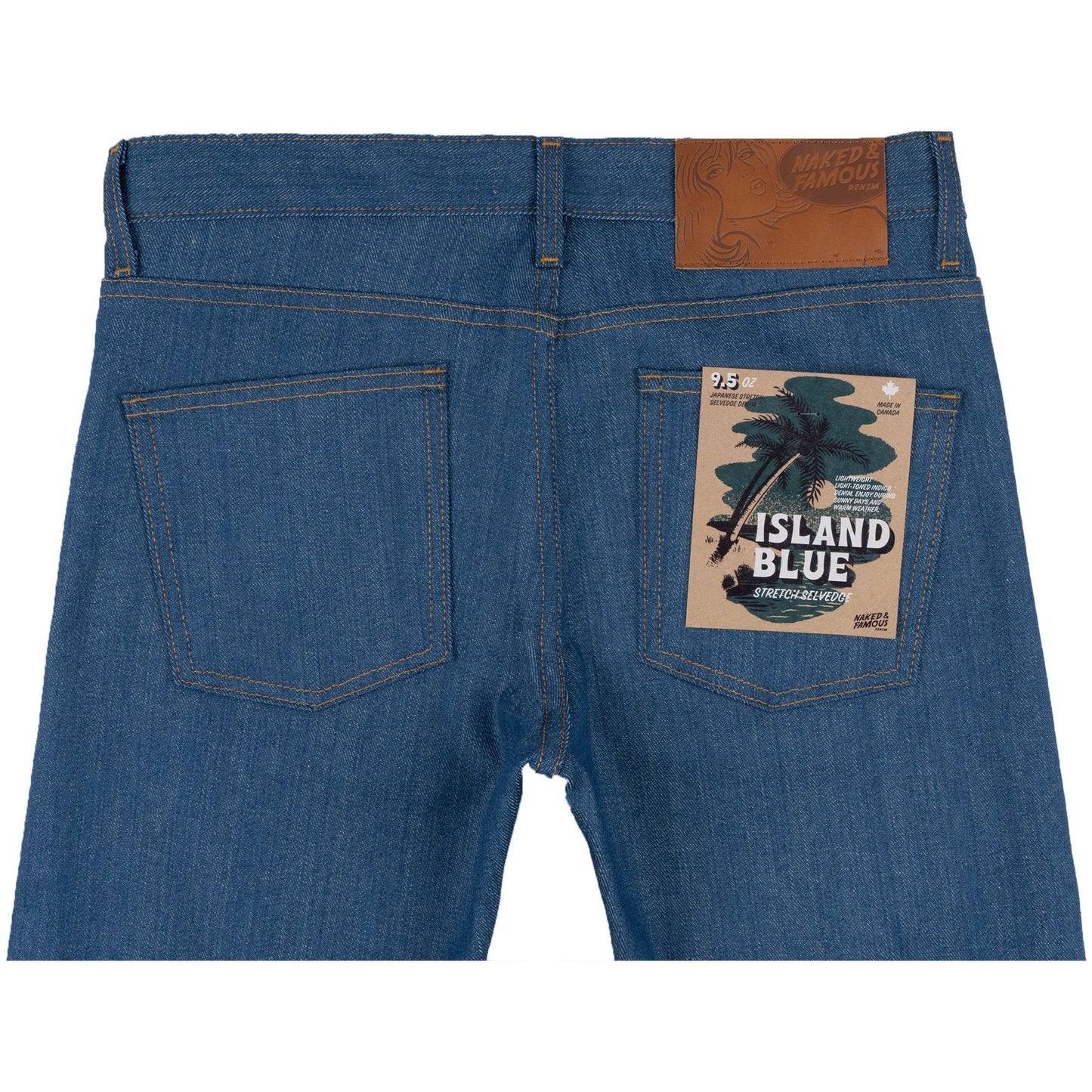 Weird Guy Island Blue Stretch Selvedge