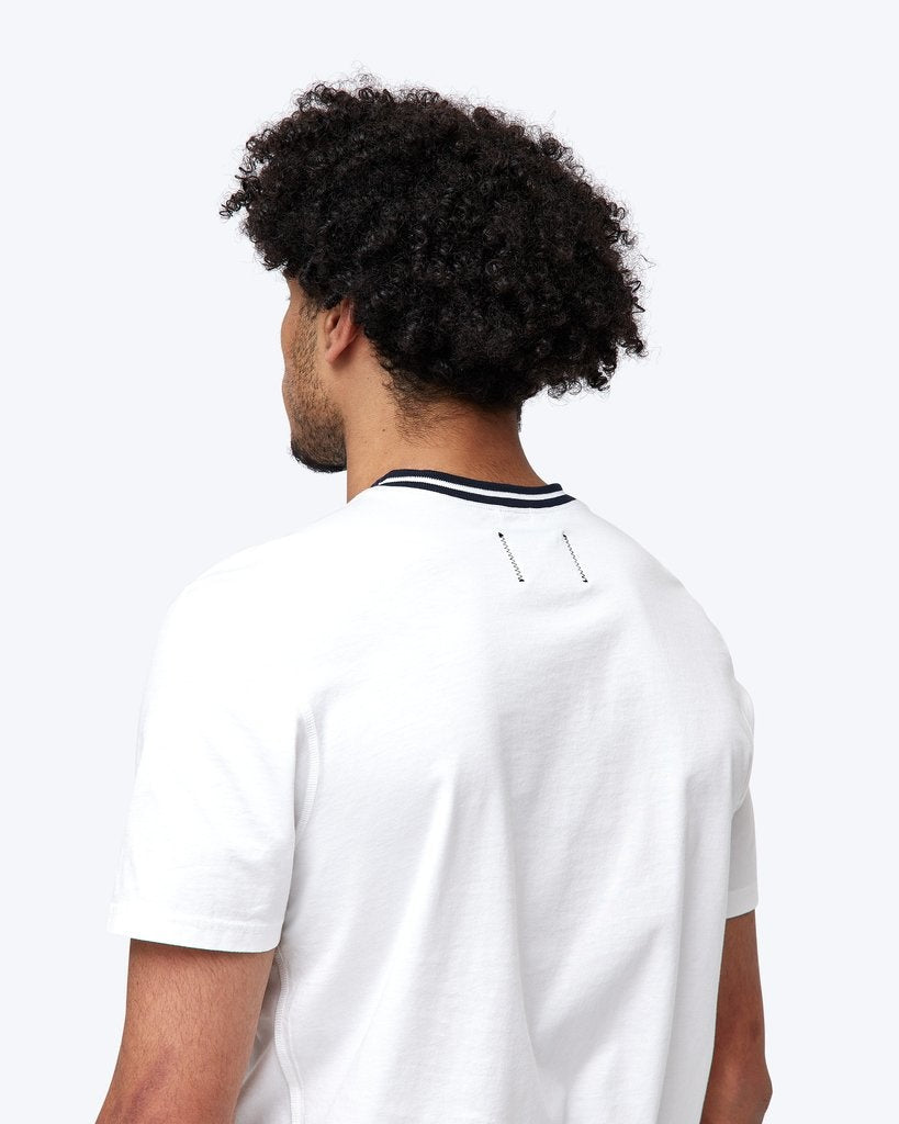 Rowing Flat Knit T-Shirt - White