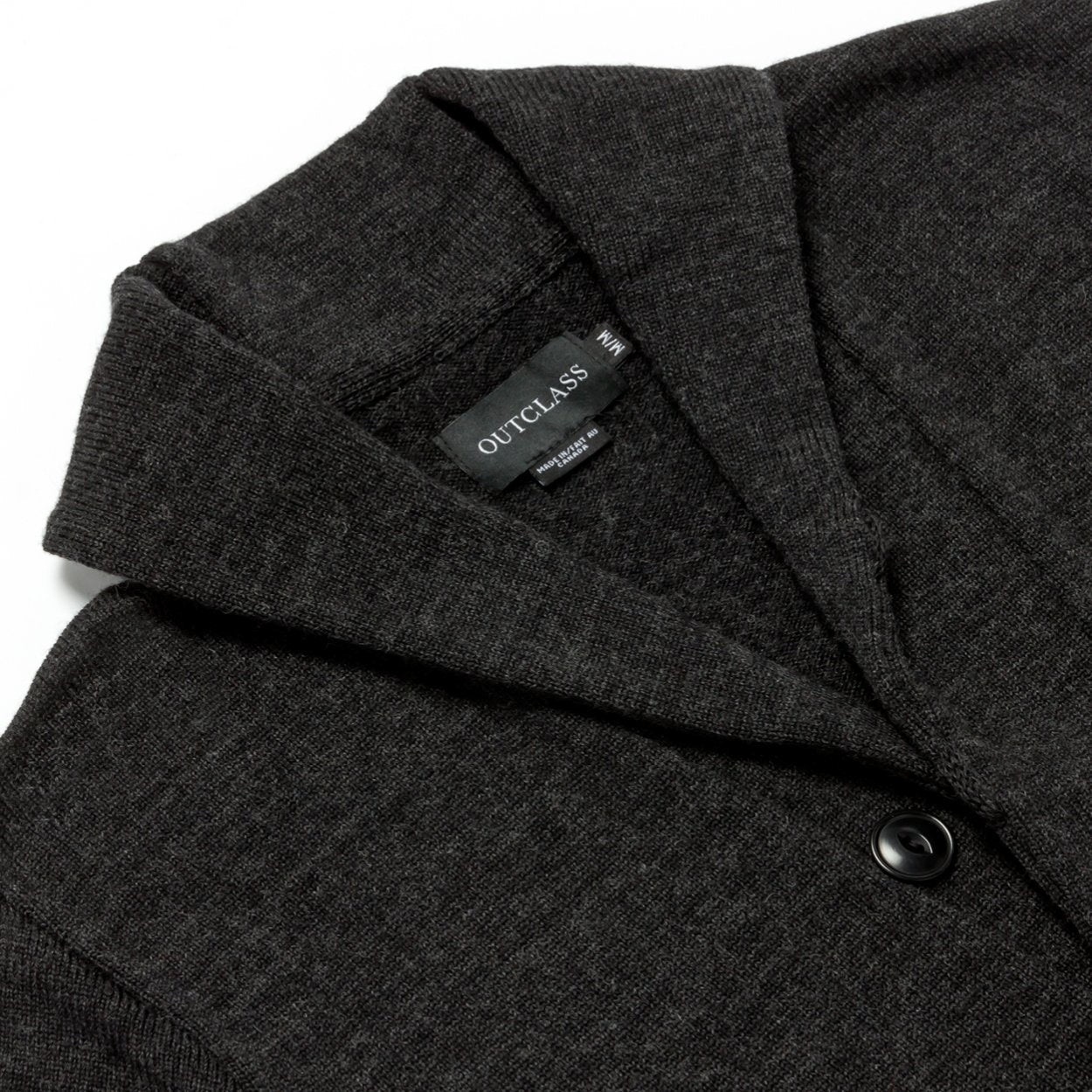 Grey Shawl Collar Cardigan