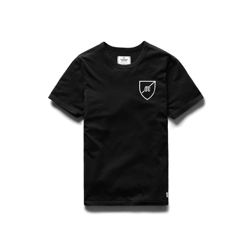 Knit Cotton Jersey Shield Logo T-Shirt