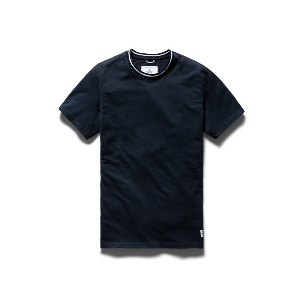 Rowing Flat Knit T-Shirt - Navy