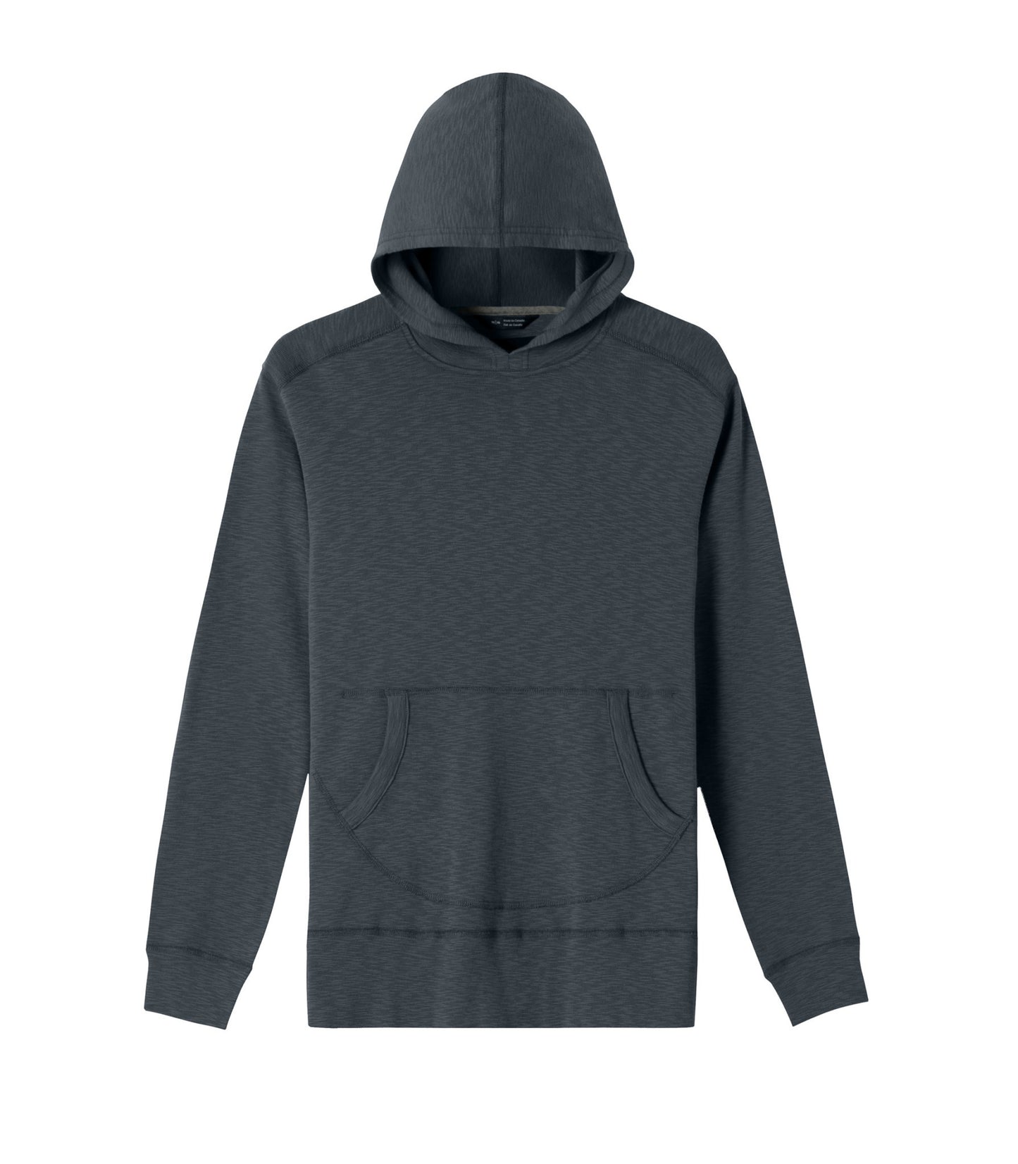 Knit 1x1 Slub Shadow Hooded Pullover